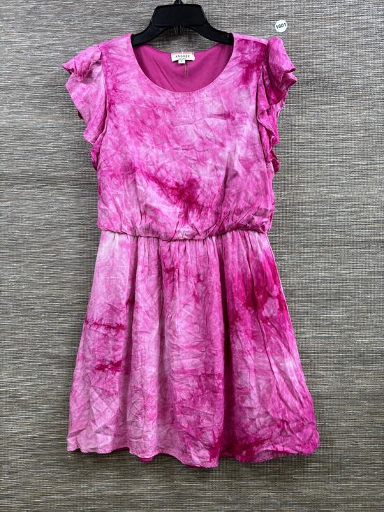 Andrée by Unit Dresses & Skirts - Andrée By Unit Fit & Flare Dress Girls Size L Pink Tie Dye Lined Flutter Sleeve
